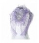 DaySeventh Fashion Lace Tassel Sheer Burntout Floral Print Triangle Mantilla Scarf Shawl (Purple) - CO11GK3XZ1J