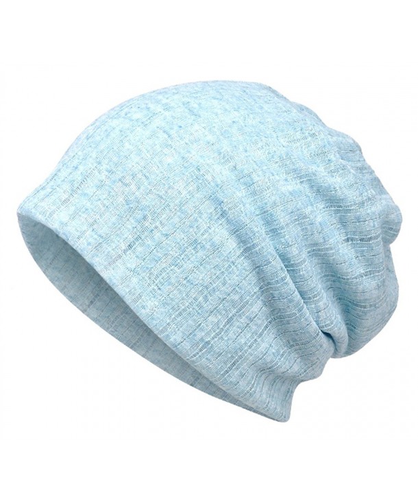 Jemis Women's Chemo Hat Beanie Scarf Liner for Turban Hat Headwear for Cancer - Azure - C0187DOLCDM