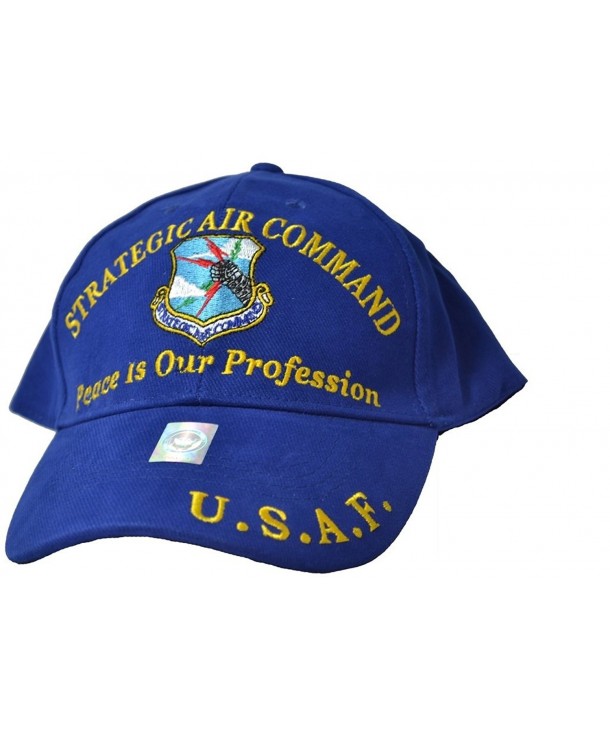 Eagle Emblems Men's Strategic Air Command Embroidered Ball Cap - Blue - C311WYD82J9