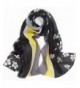 Silk Scarf Women's Long Thin Fashion Lightweight Neckerchief IRRANI Best For Gift - Yellow Black - CZ188Q2T5NC