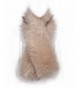 Futrzane Winter Straight Scarf Wrap Faux Fake Fur Collar Shawl Shrug - Ivory - CV12LL0GP9T