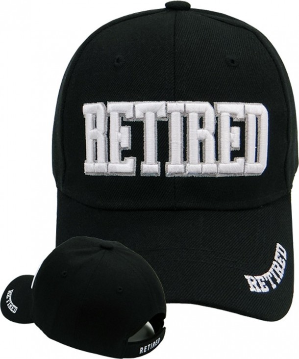 Retired Cap and BCAH Bumper Sticker Black Retirement Party Hat Gift for Boss - CD11CTC3713