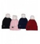 Women's Polar Extreme Insulated Thermal Knit Beanie with Faux Fur Pom 4 Colors - Black - CK187DL55X8