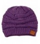Cambridge Select Women's Black Thick Slouchy Knit Oversized Beanie Cap Hat One Size Purple - CV11QII74R7