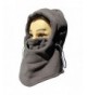 FUYI Women's Windbreak Warm Fleece Neck Hat Winter Ski Full Face Mask Cover Cap - Gray - C611RHF41L7