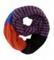 Colorful Pattern Winter Knit Unisex Infinity Scarf - Orange - CG11G4LOK3J