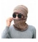 Han shan Winter Mens Knit Hat and Ladies Knit Hat + Scarf- Winter Lovers Hat - Light Brown - CH188D647L4