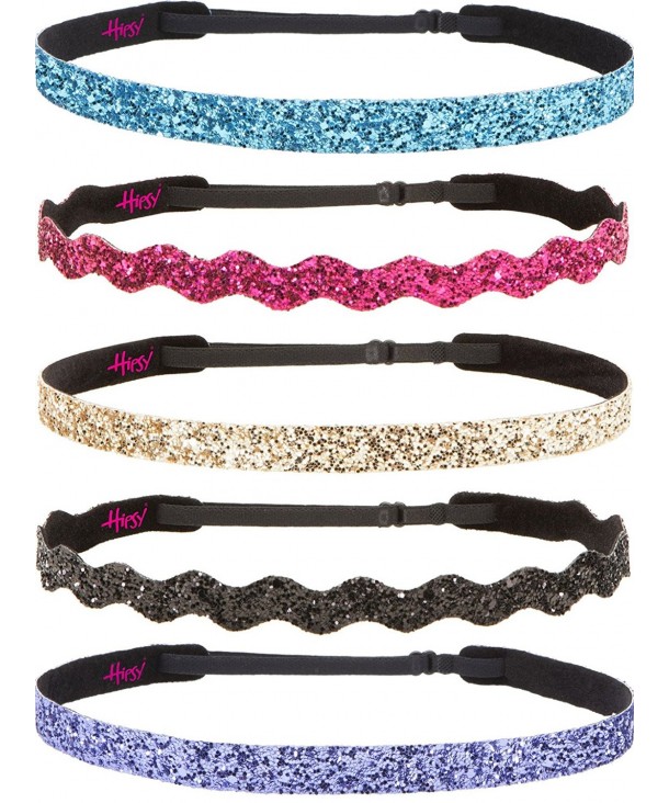 Hipsy Women's Non-Slip Headband Adjustable Sparkling Jewels - Multiple Colors Sparkling Jewels 5pk - CF119E99853