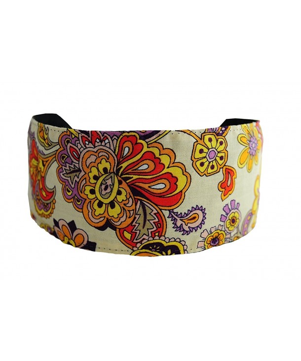 Bargain Headbands- Romantic Autumn Garden Cream and Violet- Headwrap Headband - CT1147ZNI8R