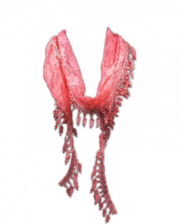 Simply Noelle Dainty Vintage Lace Scarf - Pink - CL182WMAL0L