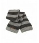 Result Unisex Winter Chunky Knit Stripe Windproof Scarf - Grey/Charcoal - CM11HCNCV1B