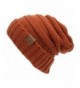 AIJIAO Winter Hats Women Cap Crochet Knit Thermal Slouchy Beanie Hat - Rust Red - CG12N5L9Z73