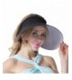 CACUSS Women's Summer Sun Hat Large Brim Visor Adjustable Velcro Packable UPF 50+ - Black - CH17YDMD5XM