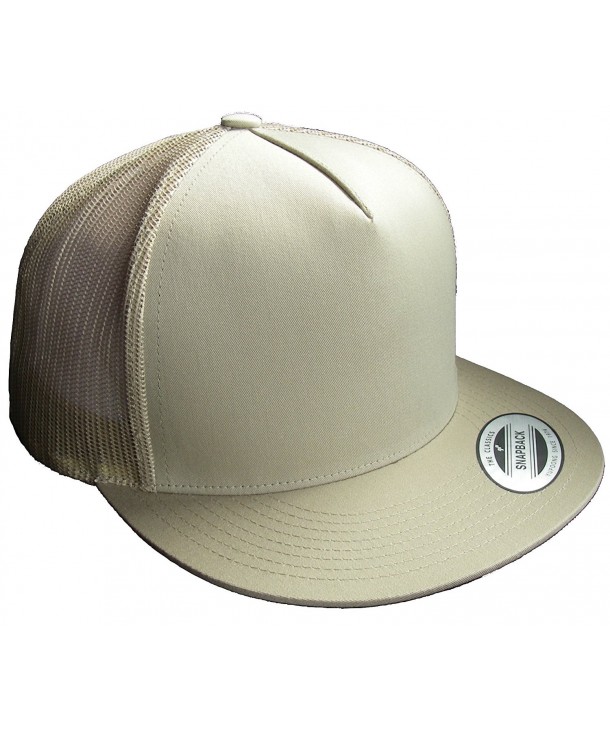 Adjustable Snapback Classic Trucker Hat by FlexFit 6006 - Khaki - CC186RSGWMZ