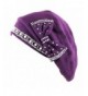 THE HAT DEPOT Women's Handmade Warm Baggy Fleece Lined Slouch Beanie Hat - Purple - C2126IAHG1R