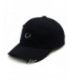 Unisex 4 Rings Pierced Mens Baseball Cap Adjustable Size K-Pop Hip Hop Hat Trucker Black- White (Black) - C017Z2WO4YW