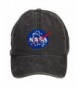 E4hats NASA Insignia Embroidered Washed Cap - Black - CM127A78UN5