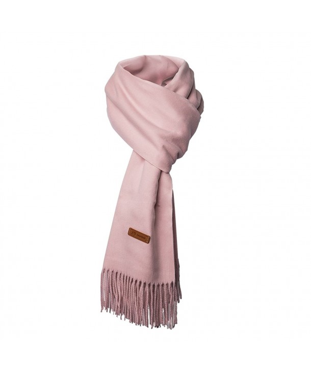 Cashmere Scarf For Womens And Mens Super Soft Fashion Long Tassel Pink Scarf（80.7X25.6 In） - CK187R07C0H