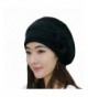 QingFan Women Crochet Winter Warm Knitting Beanie Hat Cap Beret - Black - CR187I20Z26