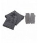 Jelinda Women Warm Knitted Scarf Gloves and Hat Winter Set - Gray - CI12O7D0FVG