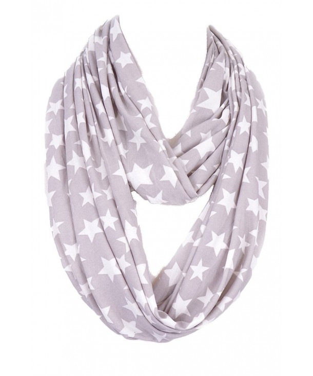 Contrast star infinity scarf - double layer scarf - Gray - CW185WU2WYU