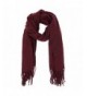 VBIGER Winter Warm Scarf Thick Shawl Unisex Oversize Scarves for Men Women - Wine Red - C31863GRU2O