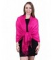 Fashmina Pure Solid Pashmina Shawl Scarf - Silky soft- Opaque - Hot Pink - C11880THENS