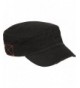 MG Distressed Washed Cotton Cadet Army Cap - Black - C6119AGJFPR