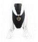 Womens Scarf- Sandistore Women Winter Necklace Scarf Tassel Warm Scarves - White - CR1298616BF