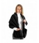 Fleece Wrap Shawl With Pockets- 66"L - Black - C011P3DC9IR