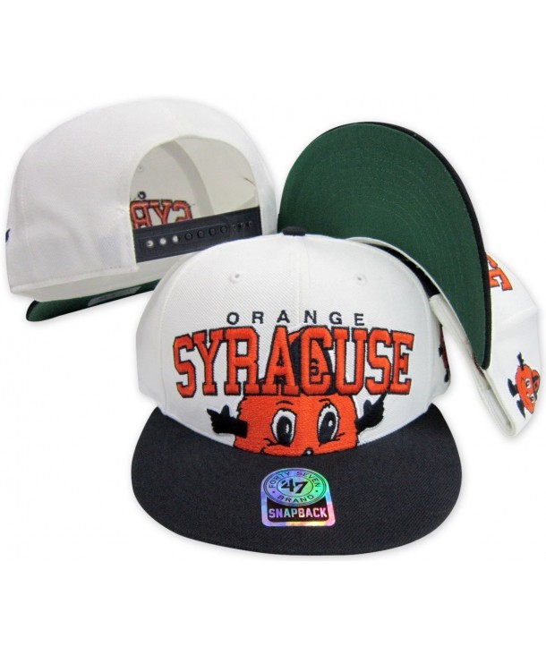 Syracuse Orangemen Two Tone Big Logo Plastic Snapback Adjustable Plastic Snap Back Hat / Cap - CV1169M63I3