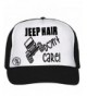 Jeep Hair Don't Care Hat! Five panel mesh trucker hat. - Black and White - CV184KRQXLD