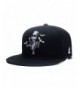 Quanhaigou Skull Skeleton Baseball Cap- Men Solid Flat Bill Adjustable Snapback Hats Unisex - Black - C21832CI9OL