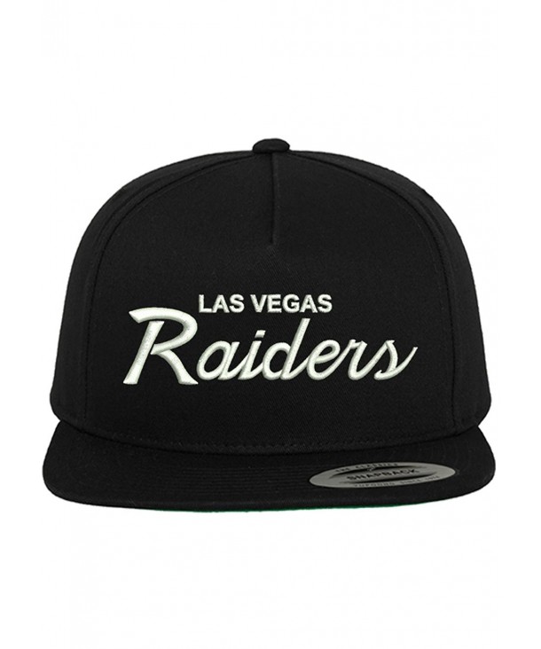 Las Vegas Raiders Embroidered Script Custom Snapback Hat Cap - Black - C9182EOSD4H