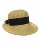 Scala Women's Paper Braid Hat With dimensional Brim - Tea - C5128M3TFCH