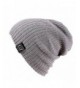 DUBUK Mens Winter Warm Knitting Hats Wool Baggy Slouchy Skull Cap Knit Beanie Hat - Light Grey - CQ186LC0NUS