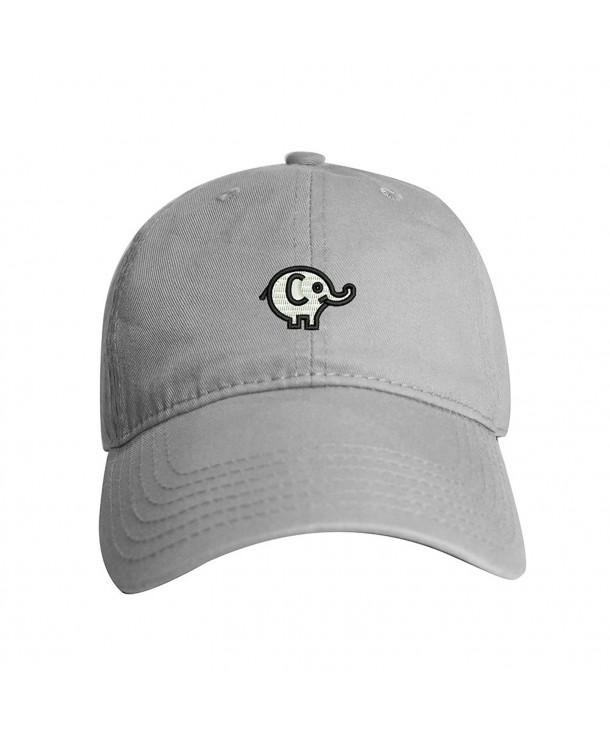 Elephant Dad Hat Cotton Baseball Cap Polo Style Low Profile 12 Colors - Grey - CH18676DWS6