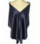 Future Girl Champagne Silk Satin Shawl Wrap Women's Long Soft Rectangle Scarves - Navy - CK12N41N7SS