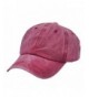 Baseball Cap Vintage Washed Low Profile Dyed Cotton Snapback Classic Unisex Dad Hat - Red Wine - CE185MQD2QD