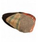 Men's Wool Winter Herringbone Plaids Newsboy Cabbie Gatsby Cap Hat Brown - CE11P4I5PMN