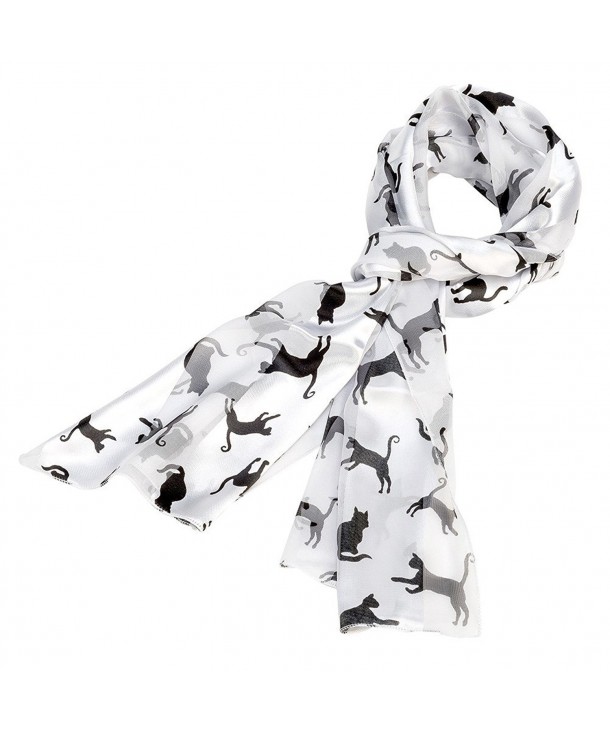 Black and White Cat Scarf - CR11M2FIUNR