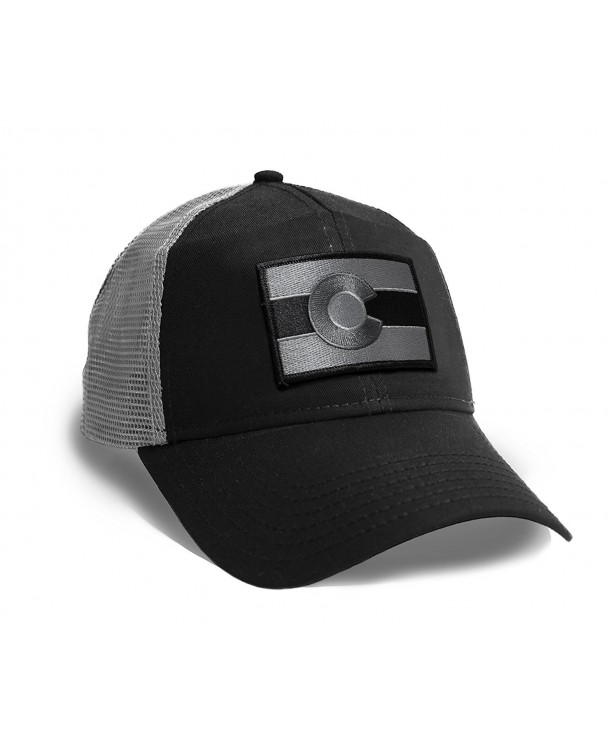 Strange Cargo Colorado Flag Patch Adjustable Black and Grey Baseball Cap Hat - C012FAHHD0D