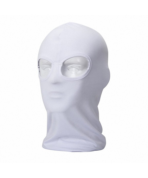 Maoko Face Mask Balaclava Warmer Thermal Ski Wear Mask Beanie Cs Hat Black - Bp-white - CE12LAAVK3J