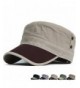 Rayna Fashion Unisex Adult Cadet Caps Military Hats Studs Stripe Low Profile - Beige - CZ12EWW8KN7