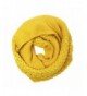 Wrapables Trendy Winter Warm Knit Infinity Scarf - Mustard Yellow - CQ12B0JAYSX
