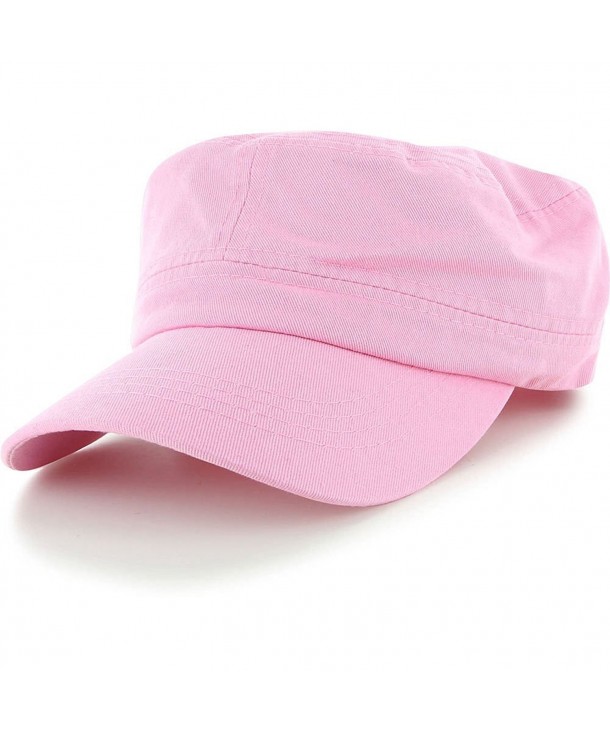 DealStock Men Women Army Military Patrol Cadet BaseBall Cap Summer Outdoor Cotton Hat - Pink - CU121D139MR