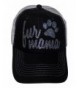 Dark Grey Glitter Fur Mama Black/Grey Trucker Cap Pet Animal Dog Cat - CY17Z35U6AR