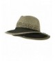 Floppy Paper Braid Panama Hat - Black - CL11V0OG5JH