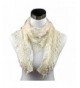 JSL Lace Tassel Sheer Mesh Floral Print Lightweight Triangle Scarf Shawls and Wraps - 16 - CX186WAOY32