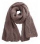 Soft Winter Scarves Warm Knit Scarves for Outdoor Knitted Womens Scarves - Dark Khaki - CS188M20LGT